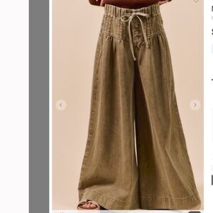 So Me “ The Cape” So Me  Wide Leg Pintuck Jeans 81